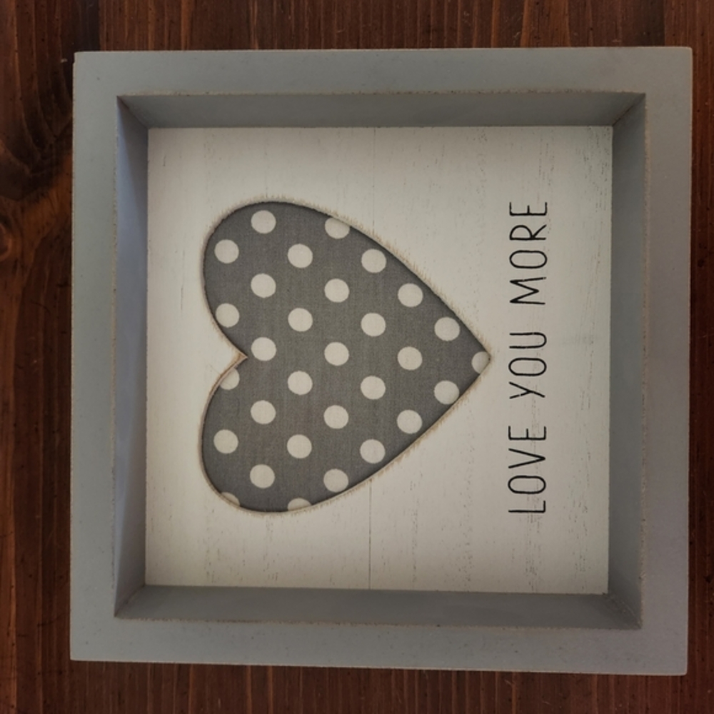 Gray Polka Dot Heart Wall Art